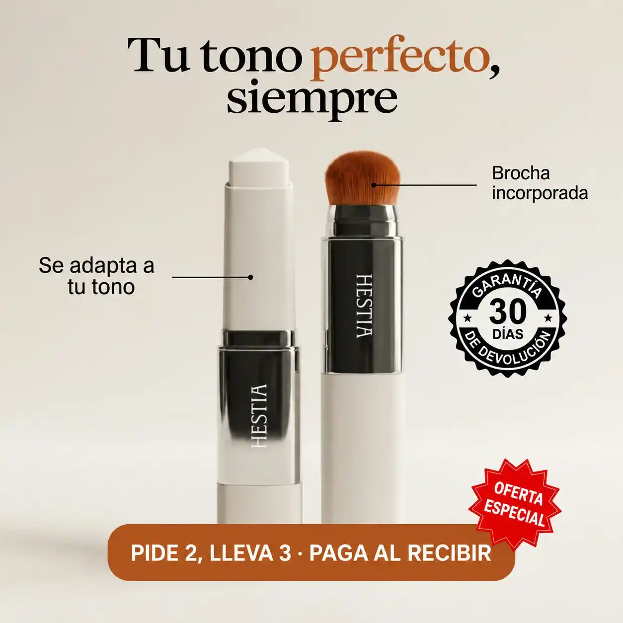 HESTIA® Base en Barra que se Adapta al Tono