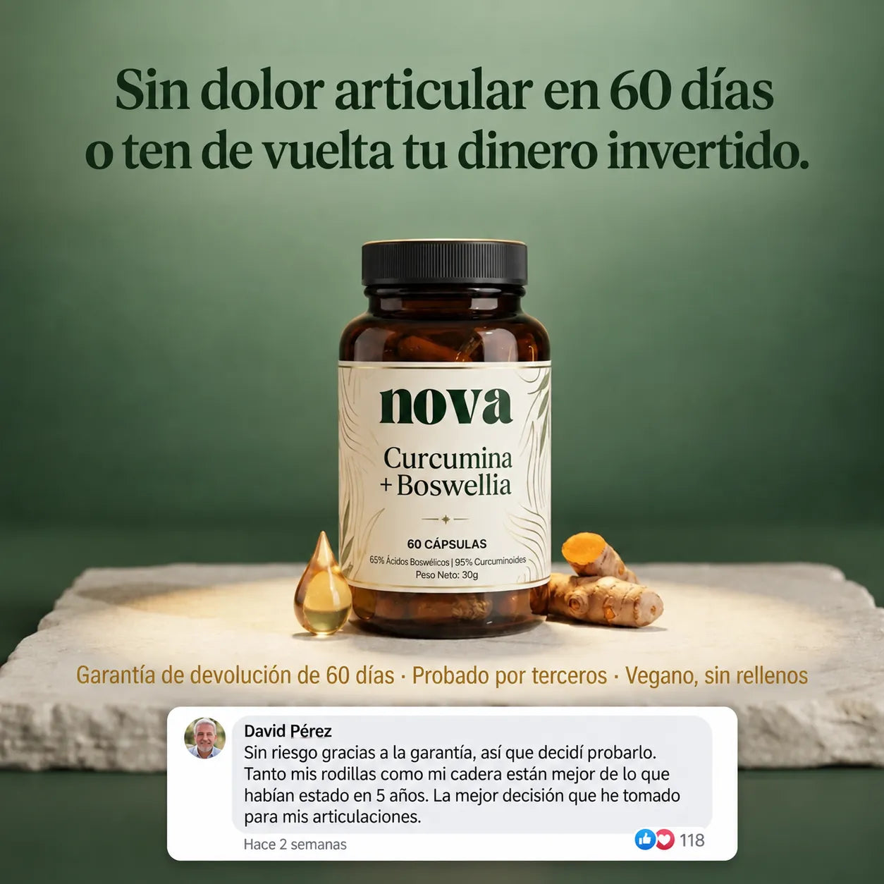 Apoyo para Tus Articulaciones Boswellia + Curcumina